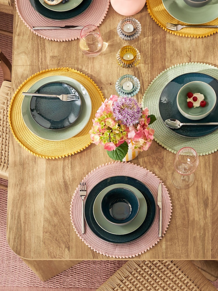Sage Green Pom Pom Placemats - Image 1 of 1