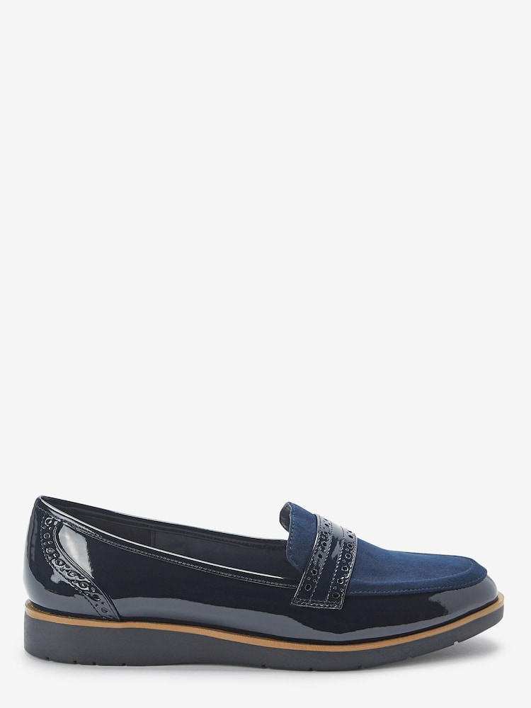 Marineblau/blau - Forever Comfort® Loafer mit Budapester-Design und dicker Sohle - Bild 1 von 4 Marineblau/blau - Forever Comfort® Loafer mit Budapester-Design und dicker Sohle - Bild 1 von 4