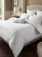 Sam Faiers White Alice Embroidery Duvet Cover & Pillowcase Set - Image 1 of 2