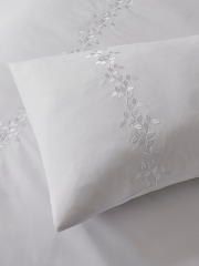 Sam Faiers White Alice Embroidery Duvet Cover & Pillowcase Set - Image 2 of 2