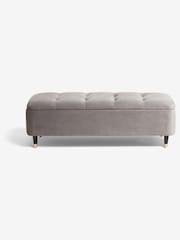 Opulent Velvet Steel Grey Stella Storage Ottoman Blanket Box - Image 5 of 7