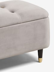 Opulent Velvet Steel Grey Stella Storage Ottoman Blanket Box - Image 7 of 7