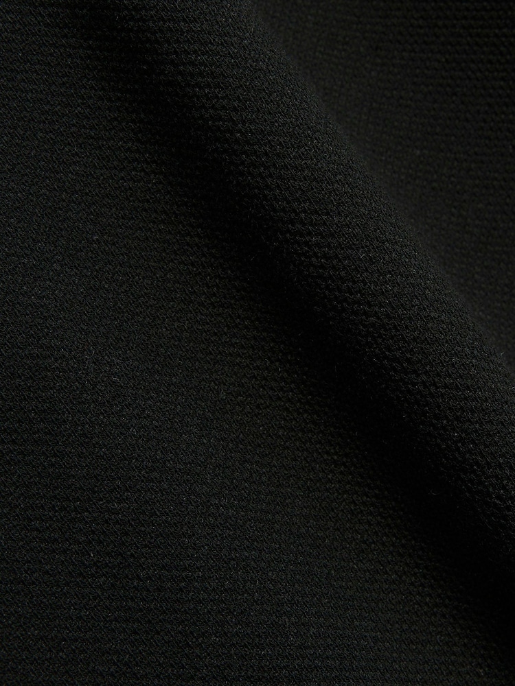 River Island Black 100% Cotton Smart Texture Elasticated Joggers - Image 5 of 5 River Island Black 100% Cotton Smart Texture Elasticated Joggers - Image 5 of 5