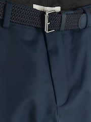 River Island Blue Slim fit Belted 100% Cotton Chinos Shorts - Image 5 of 5