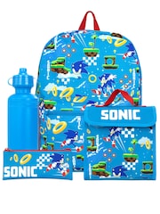 Character Blue Sonic 4 Piece Backpack Set - Image 1 of 5
