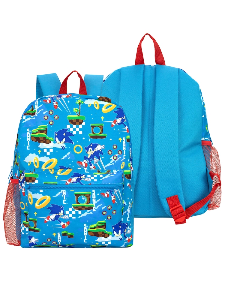 Character Blue Sonic 4 Piece Backpack Set - Image 2 of 5