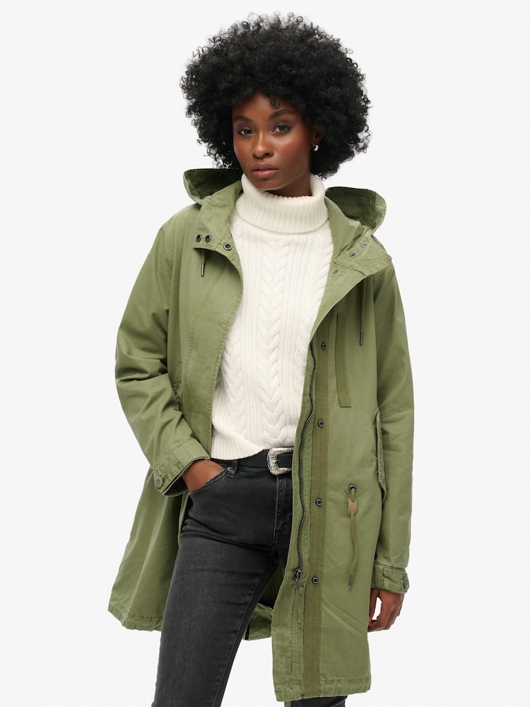 Superdry Green Vintage Field Parka - Image 3 of 4