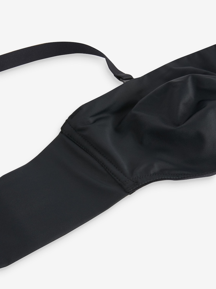 Black DD+ Non Pad Minimise Strapless Bandeau Bra - Image 7 of 7