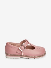 Pink Standard Fit (F) Star Charm T-Bar Shoes - Image 1 of 4