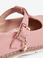 Pink Standard Fit (F) Star Charm T-Bar Shoes - Image 4 of 4