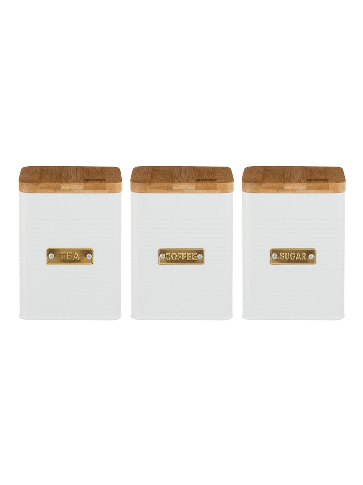 Typhoon White Otto Square Tea, Coffee & Sugar Storage - Image 5 of 5