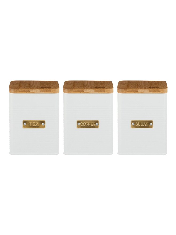 Typhoon White Otto Square Tea, Coffee & Sugar Storage - Image 5 of 5 Typhoon White Otto Square Tea, Coffee & Sugar Storage - Image 5 of 5