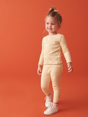 Yellow Bunny Rib Jersey Leggings (3mths-7yrs) - Image 1 of 5