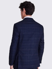 MOSS Blue Tailored Check Suit: Jacket - Image 7 of 9