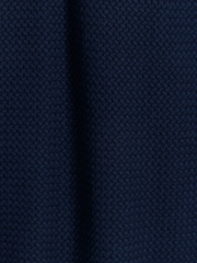 River Island Blue Textured Knitted Polo Shirt - Image 4 of 6
