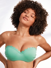 Eucalyptus Padded Bandeau Top Scalloped Bikini - Image 3 of 4