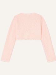 Monsoon Pink 100% Cotton Lace Cardigan - Image 2 of 3