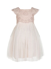 Monsoon Pink Baby Estella Sparkle Dress - Image 1 of 3