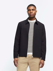 River Island Black Smart Shacket - Image 1 of 6