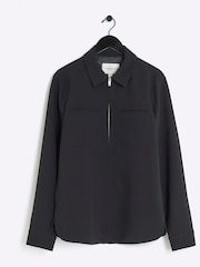 River Island Black Smart Shacket - Image 5 of 6