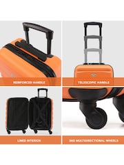 Set Of 2 Large Check-In & Small Carry-On Hardcase Travel Suitcase - Image 5 of 8
