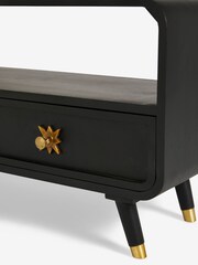 Rockett St George Black Mango Wood Ringo Small TV Unit - Image 4 of 8