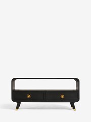 Rockett St George Black Mango Wood Ringo Small TV Unit - Image 5 of 8