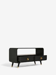 Rockett St George Black Mango Wood Ringo Small TV Unit - Image 6 of 8