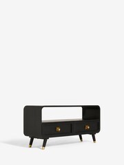 Rockett St George Black Mango Wood Ringo Small TV Unit - Image 7 of 8