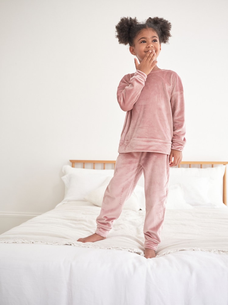 Pink Velour Lounge Set (3-16yrs) - Image 1 of 5