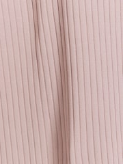 River Island Pink Muscle Fit Texture Ribbed Polo Shirt - Image 6 of 6