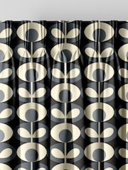 Orla Kiely Grey Oval Flower Made To Measure Curtains - Image 5 of 9