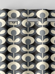 Orla Kiely Grey Oval Flower Made To Measure Curtains - Image 7 of 9