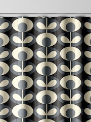Orla Kiely Grey Oval Flower Made To Measure Curtains - Image 8 of 9