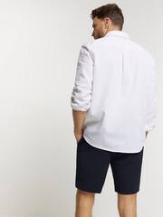 River Island Blue 100% Cotton Waffle Shorts - Image 2 of 6