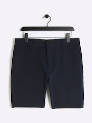 River Island Blue 100% Cotton Waffle Shorts - Image 5 of 6