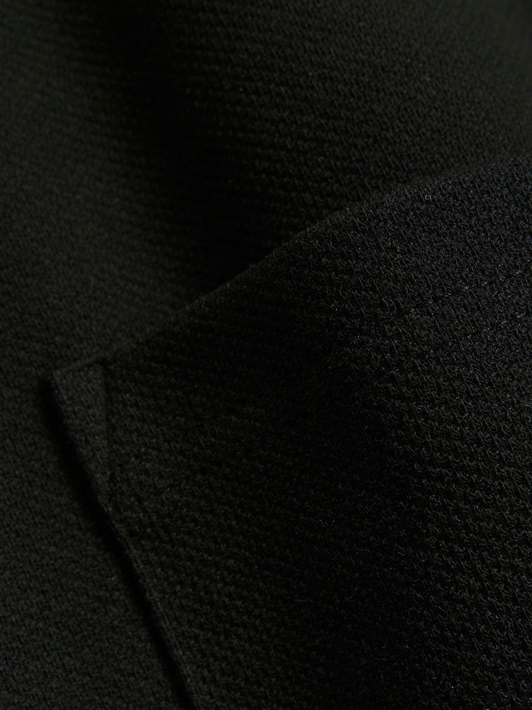 River Island Black Slim Fit Smart Texture 100% Cotton Shacket - Image 4 of 4