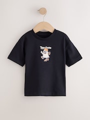 Black Ghost Backprint - Short Sleeve Halloween T-Shirt (3mths-7yrs) - Image 1 sur 4