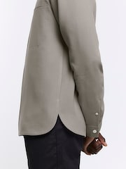 River Island Grey Smart Shacket - Image 4 of 6