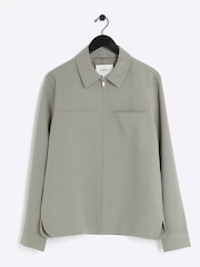 River Island Grey Smart Shacket - Image 5 of 6