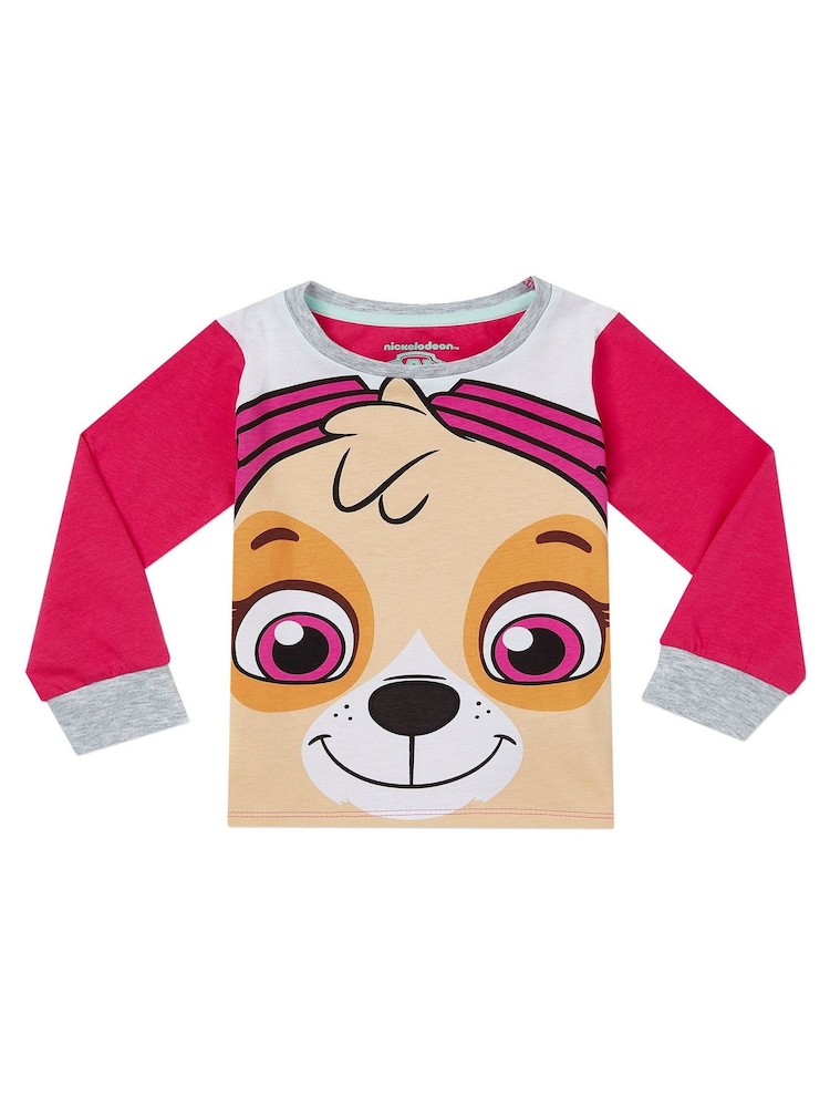 Character Pink Paw Patrol Skye And Everest 100% Cotton Pyjamas 2 Pack - Image 3 of 5