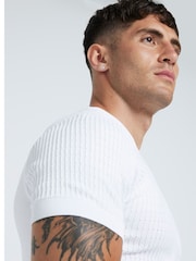 Blanco - Camiseta ajustada con diseño ladrillo de River Island - Imagen 3 de 4