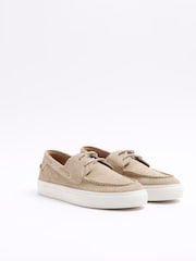 River Island Brown Suede Boat Shoes - Image 3 of 5