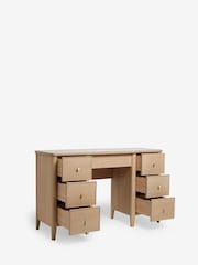 Light Natural Clementine Oak Veneer Console Dressing Table - Image 6 of 7