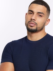 River Island Blue Muscle Fit Brick T-Shirt - Image 4 of 6