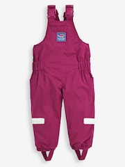JoJo Maman Bébé Berry Pink Waterproof Fleece Lined Dungarees - Image 6 of 6