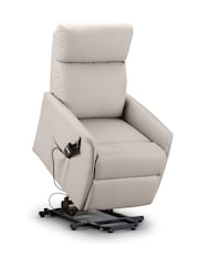 Julian Bowen Cream Helena Faux Leather Pebble Recliner Chair - Image 2 of 3