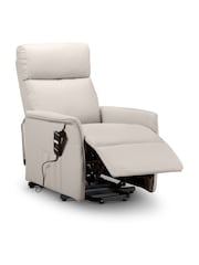 Julian Bowen Cream Helena Faux Leather Pebble Recliner Chair - Image 3 of 3