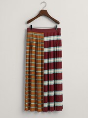 GANT Red Striped Pleated Midi Skirt - Image 4 of 4