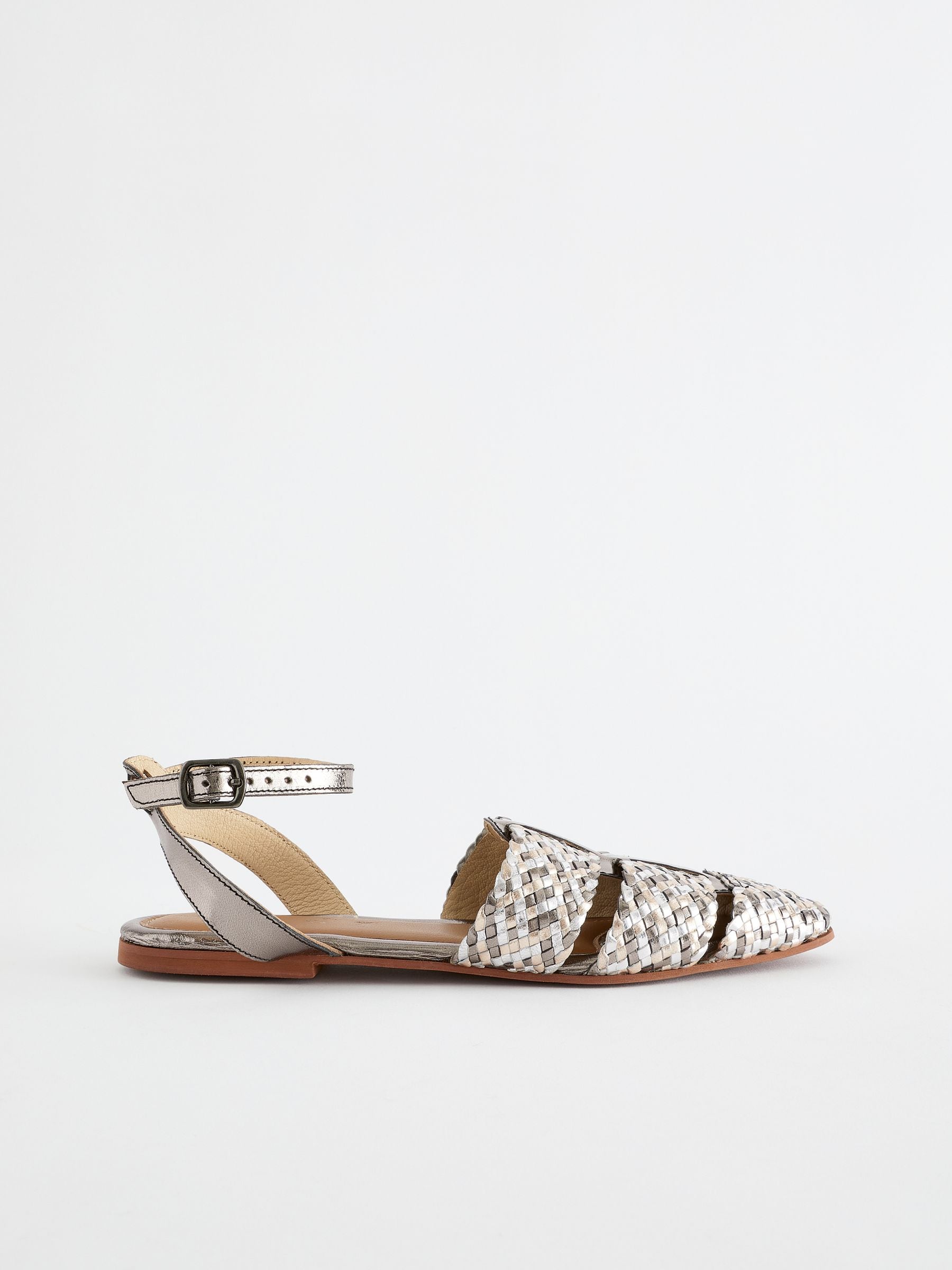 Buy Metallic Forever Comfort Leather Weave Huaraches Shoes from Next Luxembourg